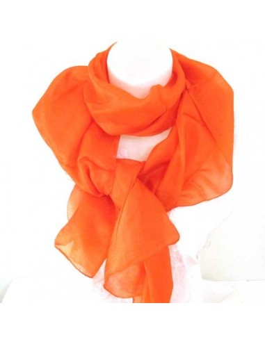 Foulard en soie orange 