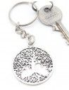 Porte clé arbre de vie argenté - Mosaik bijoux indiens