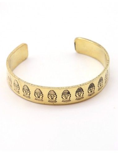 Bracelet doré fin tête de bouddha - Mosaik bijoux indiens