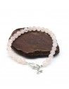 Bracelet quartz rose perle ronde - Mosaik bijoux indiens