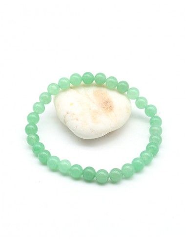 Bracelet jade élastique pierres rondes 6mm