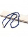 Collier lapis lazuli perles 6mm - Mosaik bijoux indiens
