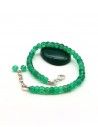 Bracelet agate verte pierres taillées - Mosaik bijoux indiens