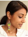 Boucle d'oreille indienne en perles - Mosaik bijoux indiens
