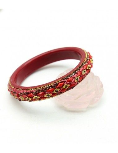 Bracelet indien strass rouge - Mosaik bijoux indiens