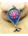 Pendentif lotus grelots argent - Mosaik bijoux indiens