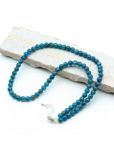 Collier apatite bleue naturelle - Mosaik bijoux indiens