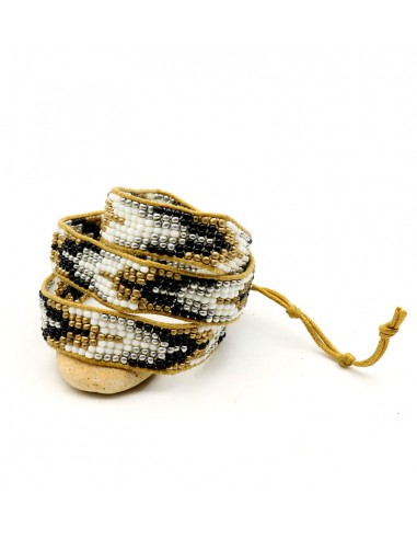Bracelet perle marron indien - Mosaik bijoux indiens