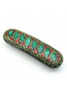 Barrette resine rouge - Mosaik bijoux indiens