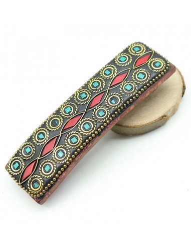 Barrette colorée indienne - Mosaik bijoux indiens