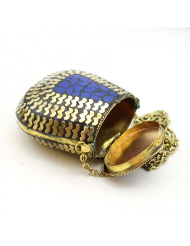 Collier ethnique fiole dorée - Mosaik bijoux indiens