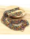 Collier indien perles multicolores - Mosaik bijoux indiens