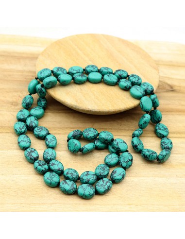 Collier bohème perles turquoises - Mosaik bijoux indiens