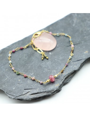 bracelet fin pierres tourmalines - Mosaik bijoux indiens