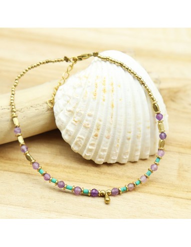 Bracelet de cheville bohème coloré - Mosaik bijoux indiens