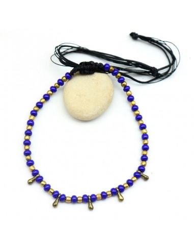 Chaine de cheville bleue - Mosaik bijoux indiens