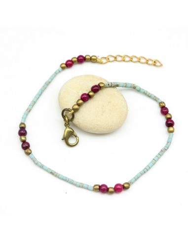 chaine cheville perles - Mosaik bijoux indiens