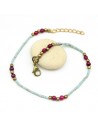 chaine cheville perles - Mosaik bijoux indiens
