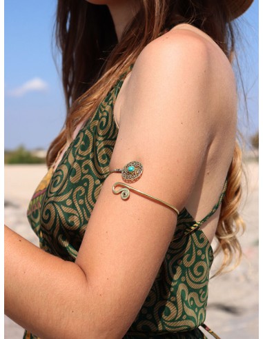 bracelet de bras en laiton - Mosaik bijoux indiens