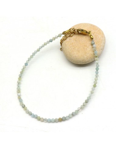 bracelet amazonite facettée - Mosaik bijoux indiens