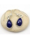 Boucle d'oreille argent pierre bleue - Mosaik bijoux indiens