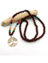 mala en bois arbre de vie - Mosaik bijoux indiens