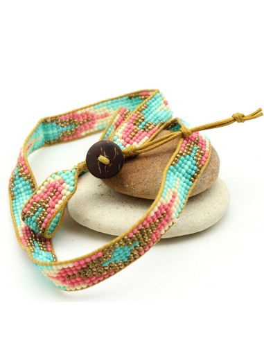 Bracelet coloré en perle - Mosaik bijoux indiens