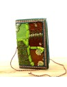 carnet tissus indiens verts - Mosaik bijoux indiens