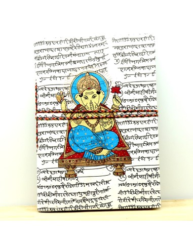 Carnet Ganesh papier recyclé - Mosaik bijoux indiens