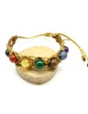 bracelet 7 chakras macrame - Mosaik bijoux indiens
