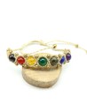 Bracelet 7 chakras en macramé - Mosaik bijoux indiens