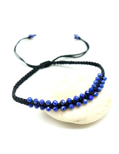 Bracelet lapis lazuli taillé - Mosaik bijoux indiens
