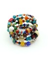 Bracelet spirale perles colorées - Mosaik bijoux indiens