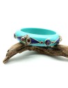 Bracelet resine turquoise - Mosaik bijoux indiens