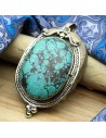 Pendentif turquoise bohème - Mosaik bijoux indiens