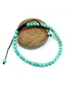 bracelet turquoise sur n oeud coulissant - Mosaik bijoux indiens