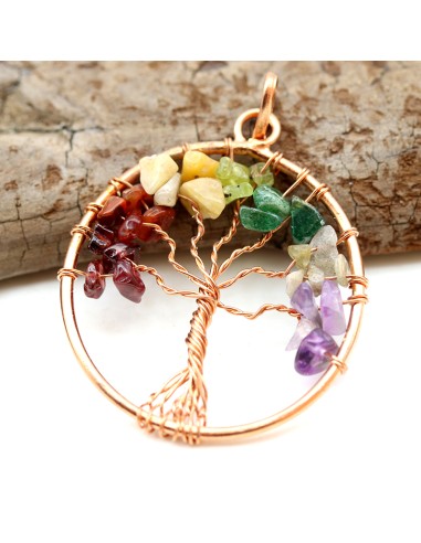 pendentif arbre de vie cuivre - Mosaik bijoux indiens