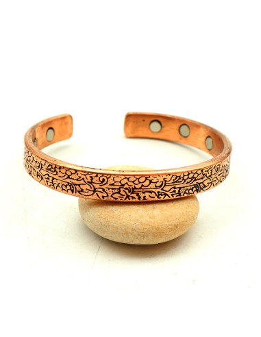 Bracelet manchette cuivre et aimants - Mosaik bijoux indiens