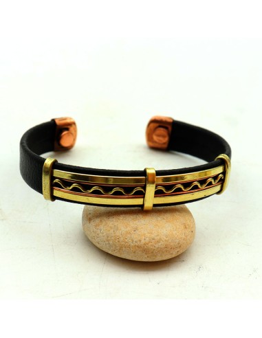 Bracelet cuir et aimants - Mosaik bijoux indiens