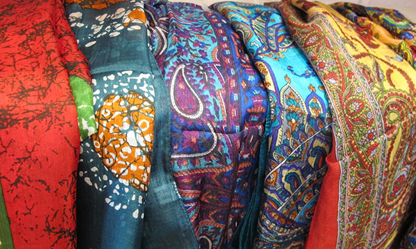 foulards en soie d'Inde