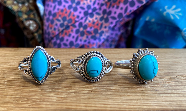 bague turquoise indienne