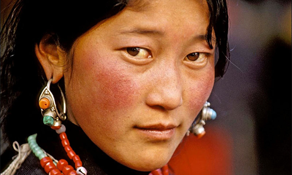 boucle d'oreille fantaisie tibétaine