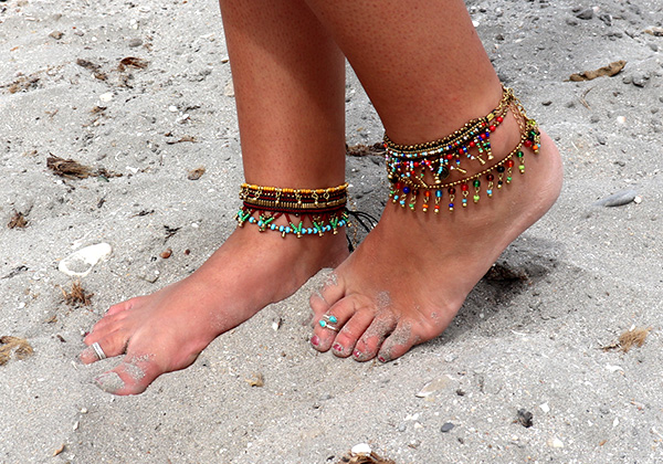 bracelets de pied fantaisie