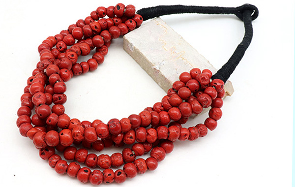 collier berbere rouge